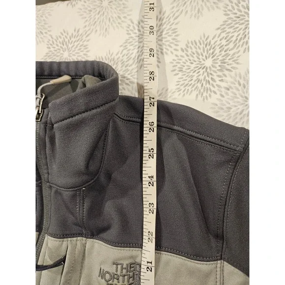 The North Face Jacket Full Zip Softshell Lightweight Coat Gray Black S - Picture 5 of 7